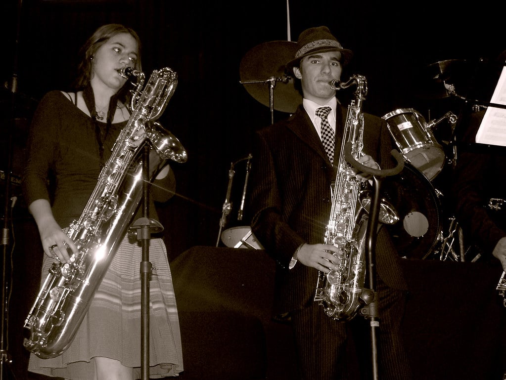 Saxophones on stage, the soul sound